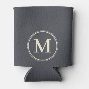 Porta-lata Cor Cinza Mediterrâneo Sólido Monogram
