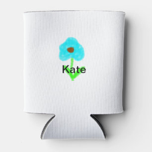 Porta-lata Cor de água verde azul adicione seu nome ao texto