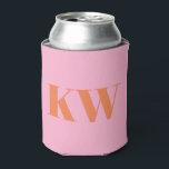 Porta-lata Cor-de-rosa Cor-de-rosa Cor-de-laranja Personaliza<br><div class="desc">Mantenha seu na moda de bebidas e legal com este refrigerador inicial de cor laranja rosa moderno e personalizado. Apresentando um monograma ousado em cor-de-rosa e laranja vibrantes, este resfriador traz uma reviravolta moderna às vossas reuniões. Perfeito para personalizar casamentos, festas ou uso diário, adiciona um toque divertido e colorido...</div>