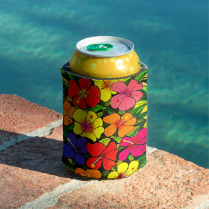 Porta-lata Cor do Hibiscus pode resfriar