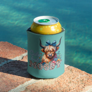 Porta-lata Cor Floral Da Vaca Retro "Bonita Mas Motiva"