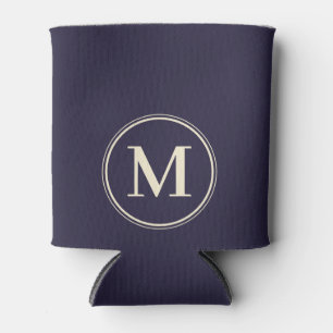 Porta-lata Cor Solid Midnight Ocean Monogram