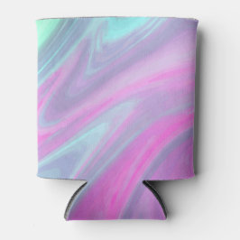 Porta-lata Cor Verde Verde-Rosa Abstrato de Arte Fina