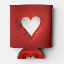 Porta-lata Coração Branco do dia de os namorados - Personaliz