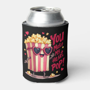 Porta-lata Coração de Pipoca Design de Dia dos Namorados Pop