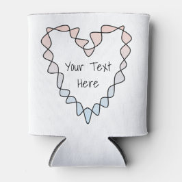 Porta-lata Coração Doce Perpétuo em Rosa Azul Personalizável