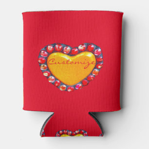 Porta-lata Coração Dourada Thunder_Cove