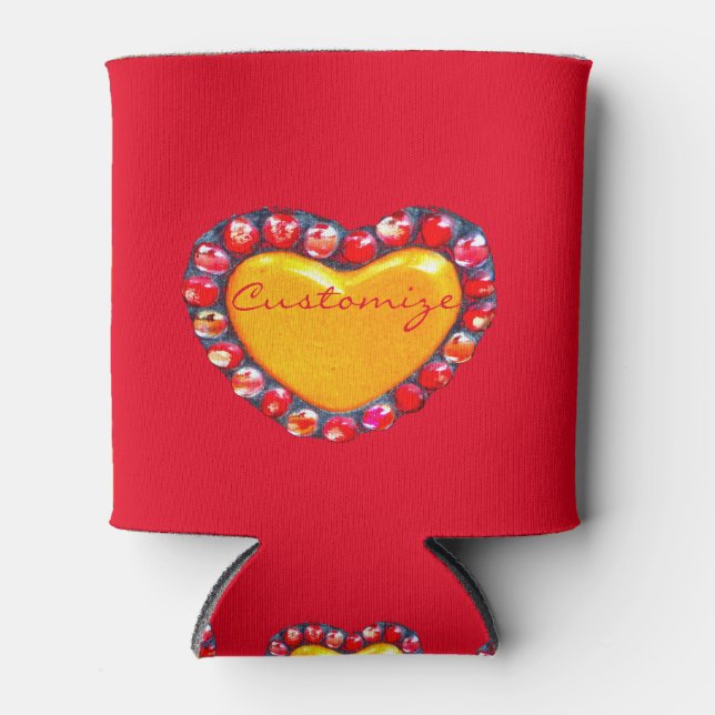 Porta-lata Coração Dourada Thunder_Cove (Frente)