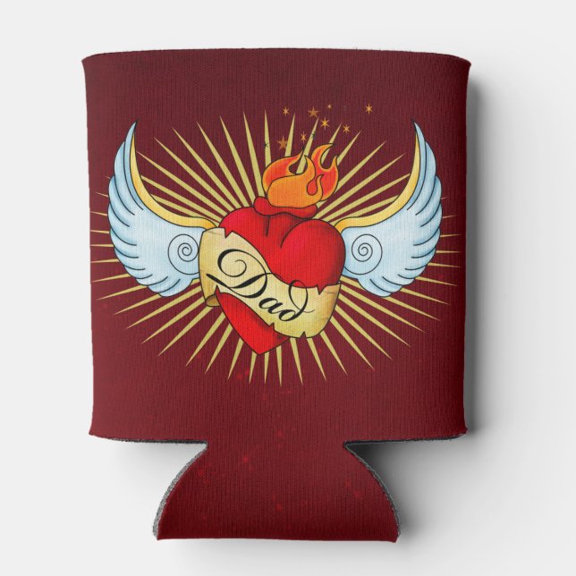 Porta-lata Coração pai (Traseira)