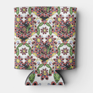 Porta-lata Corações Coloridos, Padrão Romântico Sem Olhos.