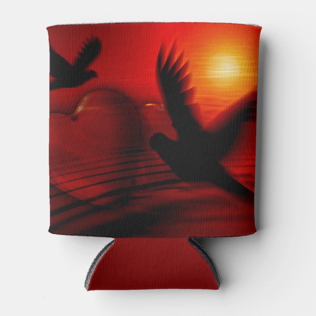 Porta-lata Corações e Pombas (Frente)
