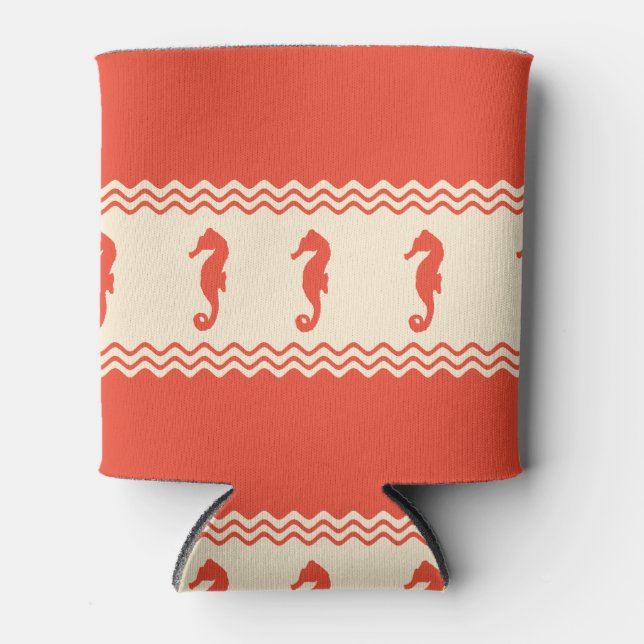 Porta-lata Coral Coastal Seahorses Stripes (Frente)