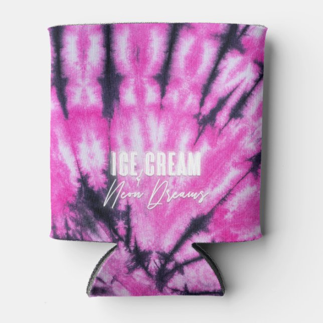 Porta-lata Corante rosa cola cor-de-rosa (Frente)