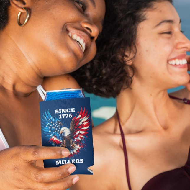 Porta-lata Cores Patriotas Personalizadas América Bold Eagle (Criador carregado)