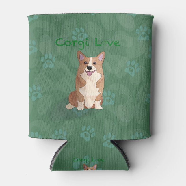Porta-lata corgi love (Frente)