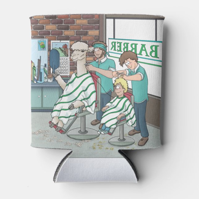 Porta-lata Corte de cabelo Alpaca (Frente)