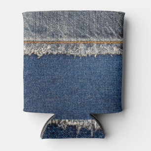 Porta-lata Cortina Laranja, Patch Duplo De Denim.