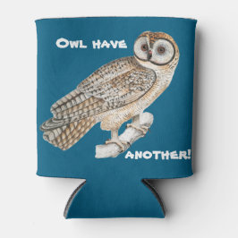 Porta-lata Coruja Torta de Coruja Arrefece em Azul