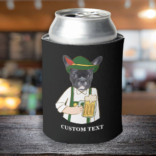 Porta-lata Costume engraçado do amante da cerveja do buldogu