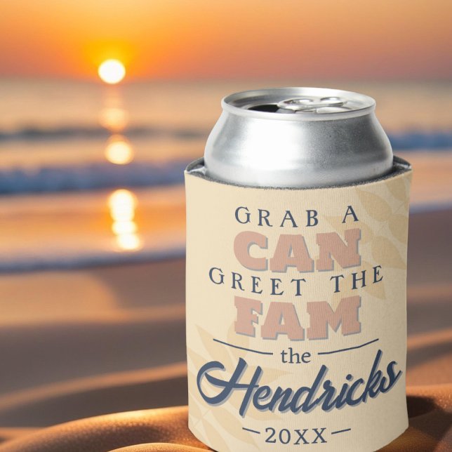 Porta-lata Cota da Reunião da Família Pastel projetada para o (Family Reunion Quote on Can)