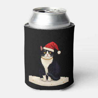 Porta-lata Cottagecore Gato Tuxedo Divertido Xmas Estético Pa