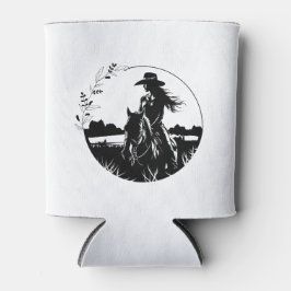 Porta-lata Country Chic Horse Cowgirl Western Equestrian