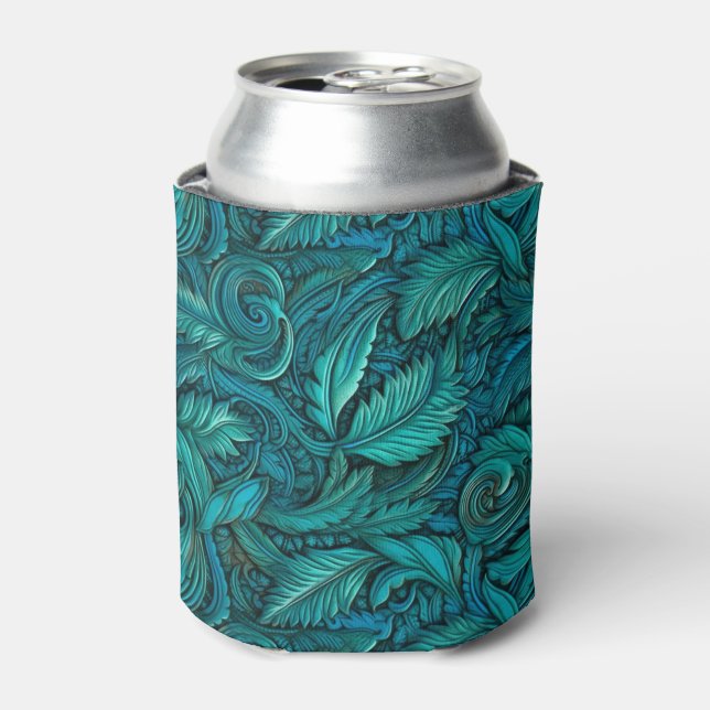 Porta-lata Couro-da-turquesa envernizado (Can Front)