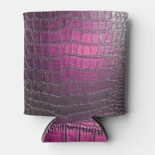 Porta-lata Couro roxo vibrante: borras brilhantes.