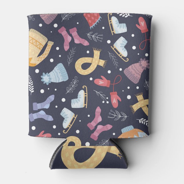 Porta-lata Cozy Winter Knmit Seamless Vintage (Frente)