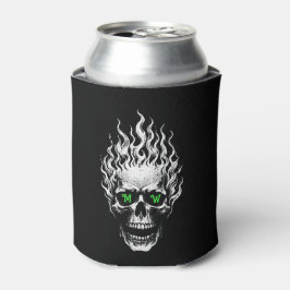 Porta-lata Cráneo Flamejante Personalizado