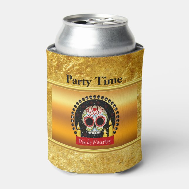 Porta-lata Crânio açucareiro intimidante e assustador (Can Front)