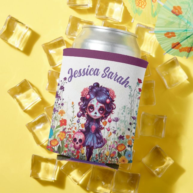 Porta-lata Crânio de Açúcar Gótico (Verão in situ)