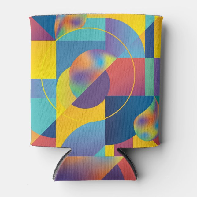 Porta-lata Creative Geométrico: Abstrato Vintage Cobrir. (Frente)