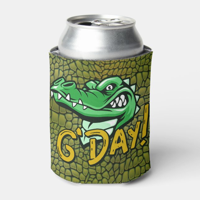 Porta-lata Crickey, Aussie Spirit, Croc Can Cooler (Can Front)