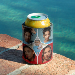 Porta-lata Crie Seu Próprio Colagem de 5 Fotos