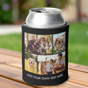 Porta-lata Crie Sua Própria Colagem de 4 Fotos Com Texto