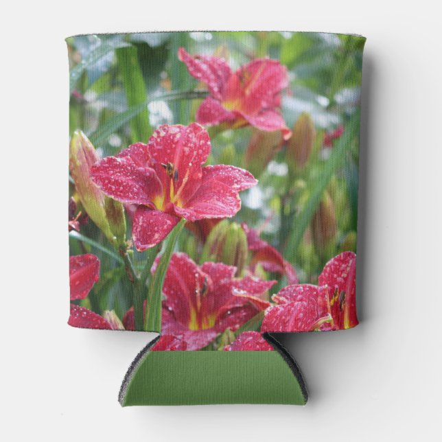 Porta-lata Crimson Shadows Red Daylily (Frente)