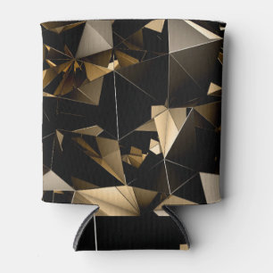 Porta-lata Cristal de triângulo abstrato: fundo 3D