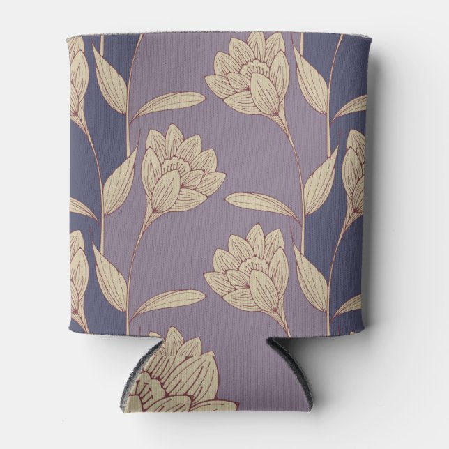 Porta-lata Croco Floral Retroativo: Papel de Carteira Mauve A (Frente)