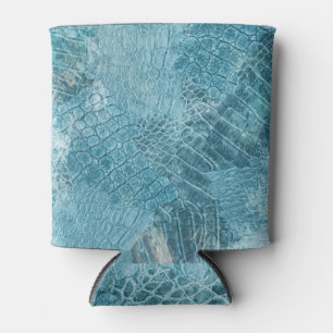 Porta-lata Crocodilo Batik: Arte de Tecido Texturada