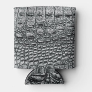 Porta-lata Crocodilo Noir: Preto Couro Mito