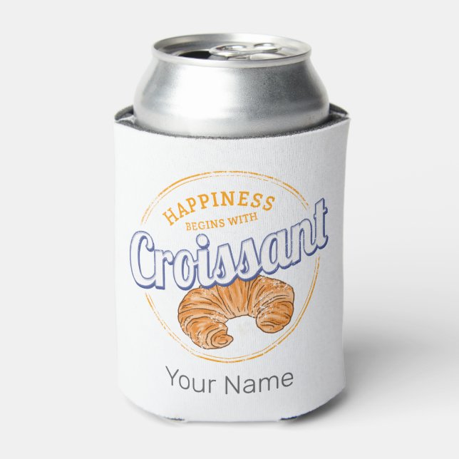 Porta-lata Croissant Snack Vintage França (Can Front)