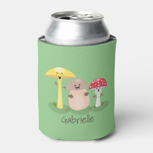 Porta-lata Crote kawaii cogumelo toadstool (Can Front)