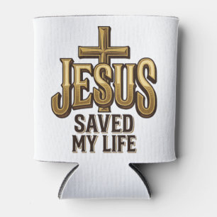 Porta-lata Cruz Jesus Salvou Minha Vida Vintage