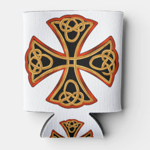 Porta-lata cruz ornamentado com braid