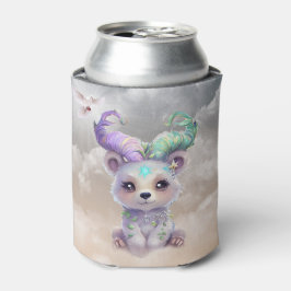 Porta-lata Cubo de urso mágico com brilho pastel.