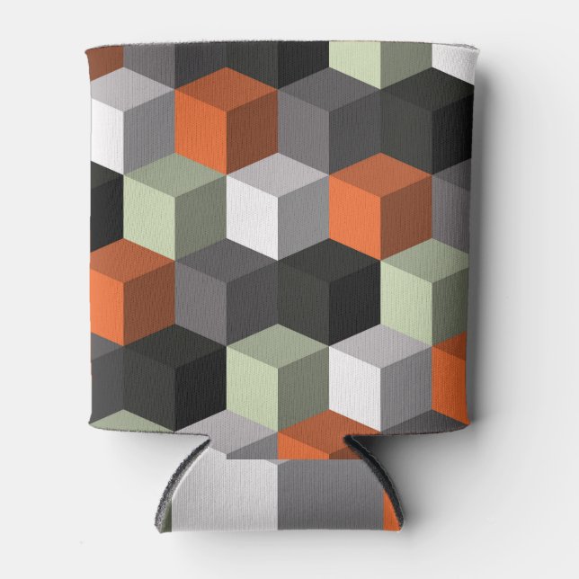 Porta-lata Cubos Geométricos: Padrão de Volume Ininterrupto (Frente)