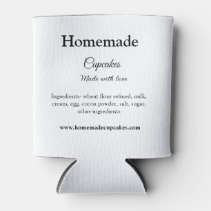 Porta-lata Cupcakes caseiros feitos com amor adicionar texto