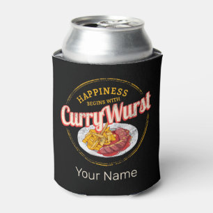 Porta-lata Currywurst Retro Sausage Vintage Fries Franceses