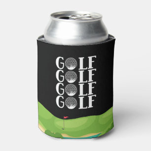 Porta-lata Curso de golfe com golfe no fundo negro